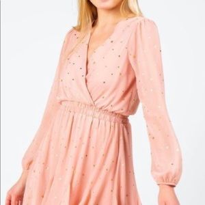 Pink Dress w/ Gold Stars (Francescas)